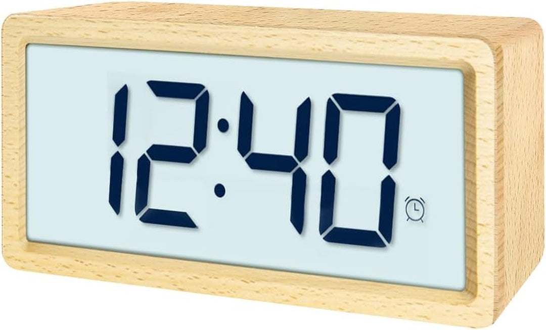 Wooden Digital Alarm Clock Large Display