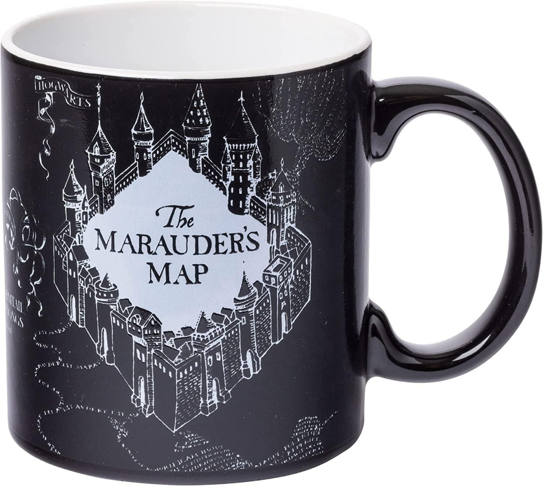 Silver Buffalo Harry Potter and the Prisoner of Azkaban Marauder'S Map Heat Reveal Ceramic Mug, 20 Oz