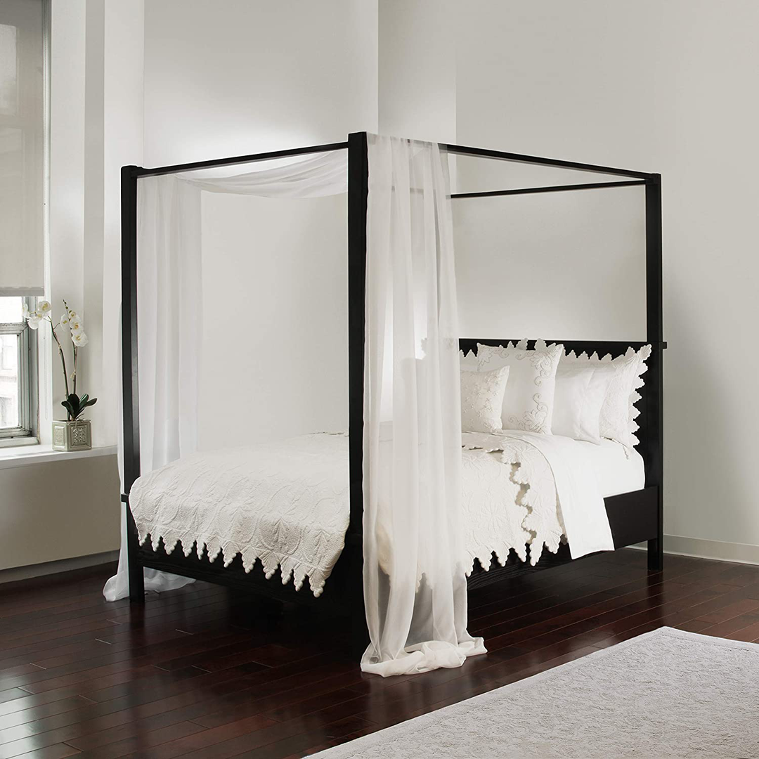 Royale Linens, White Sheer, Bed Canopy Scarf