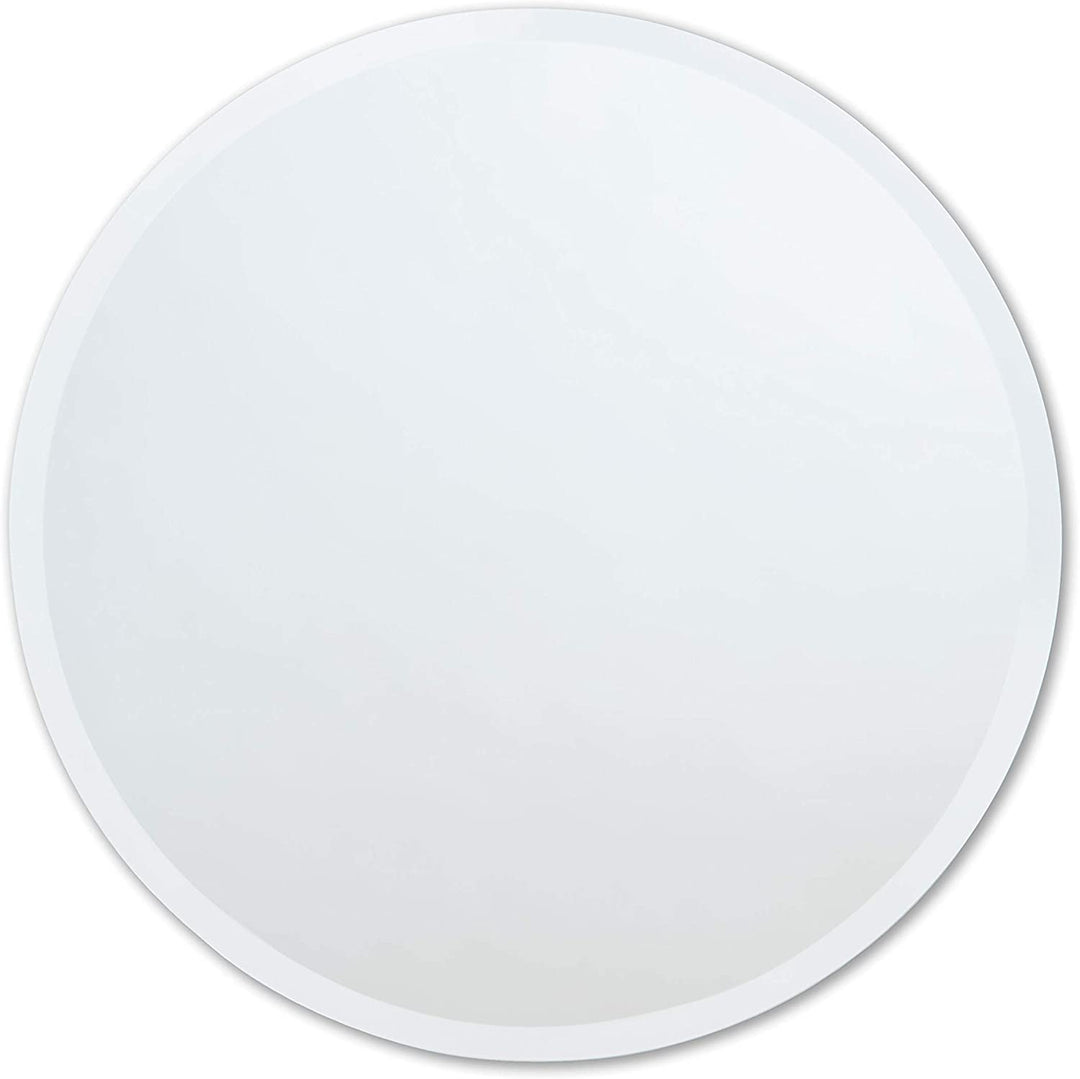 Better Bevel Frameless round Mirror, 30" Diameter Circle Bathroom Wall Mirror W/Beveled Edge