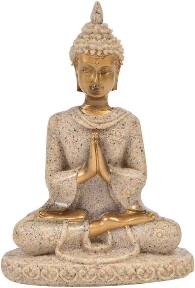 1Pcs Handmade Meditation Buddha Statue Sandstone Sculpture Figurine