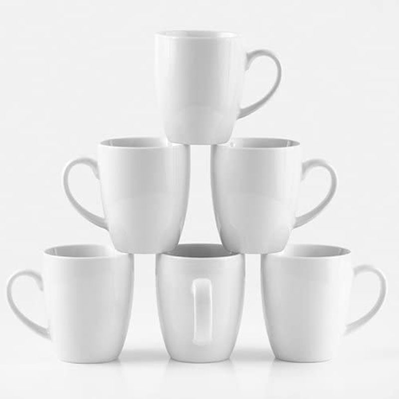 Amuse- Professional Barista Cozy Collection Mug for Coffee, Tea or Chocolate- Set of 6 (Medium - 12 Oz.)