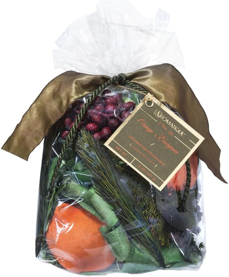 Aromatique Decorative Potpourri Bag- Orange & Evergreen (8Oz Bag)