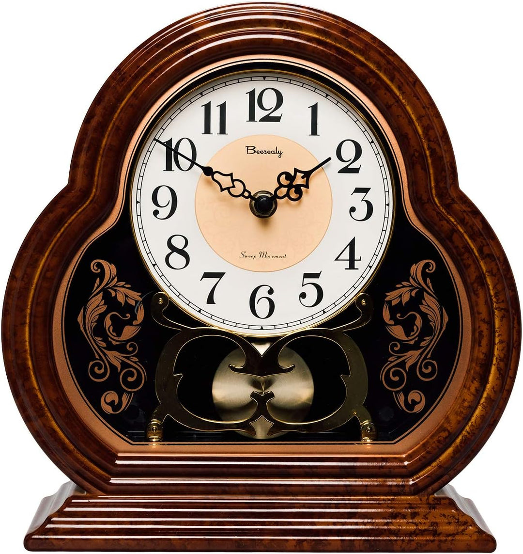 Retro Table Clock 10 Inches Silent Suitable for Living Room Arabic Numerals Easy to Read…