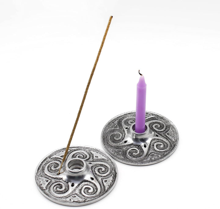 Chime Candle Holder and Candlestick Holder Set of 2 for Spell Candles, Taper Candles, and Incense