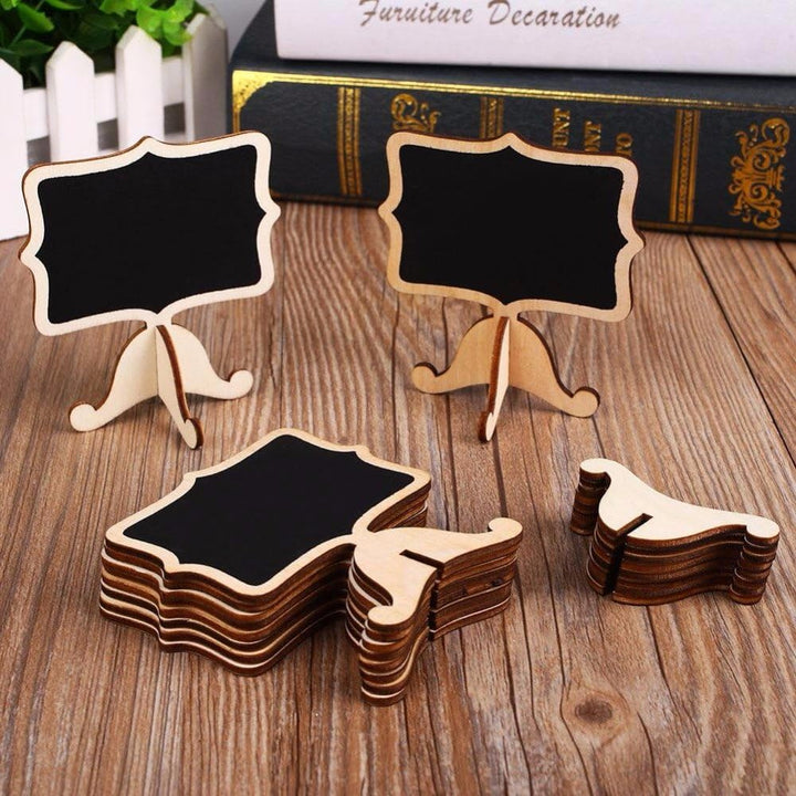20 Pcs Wood Mini Chalkboard Signs with Support Easels, Place Cards, Small Rectangle Chalkboards Blackboard for Weddings, Birthday Parties, Table Numbers, Message Board Signs and Event Decorations